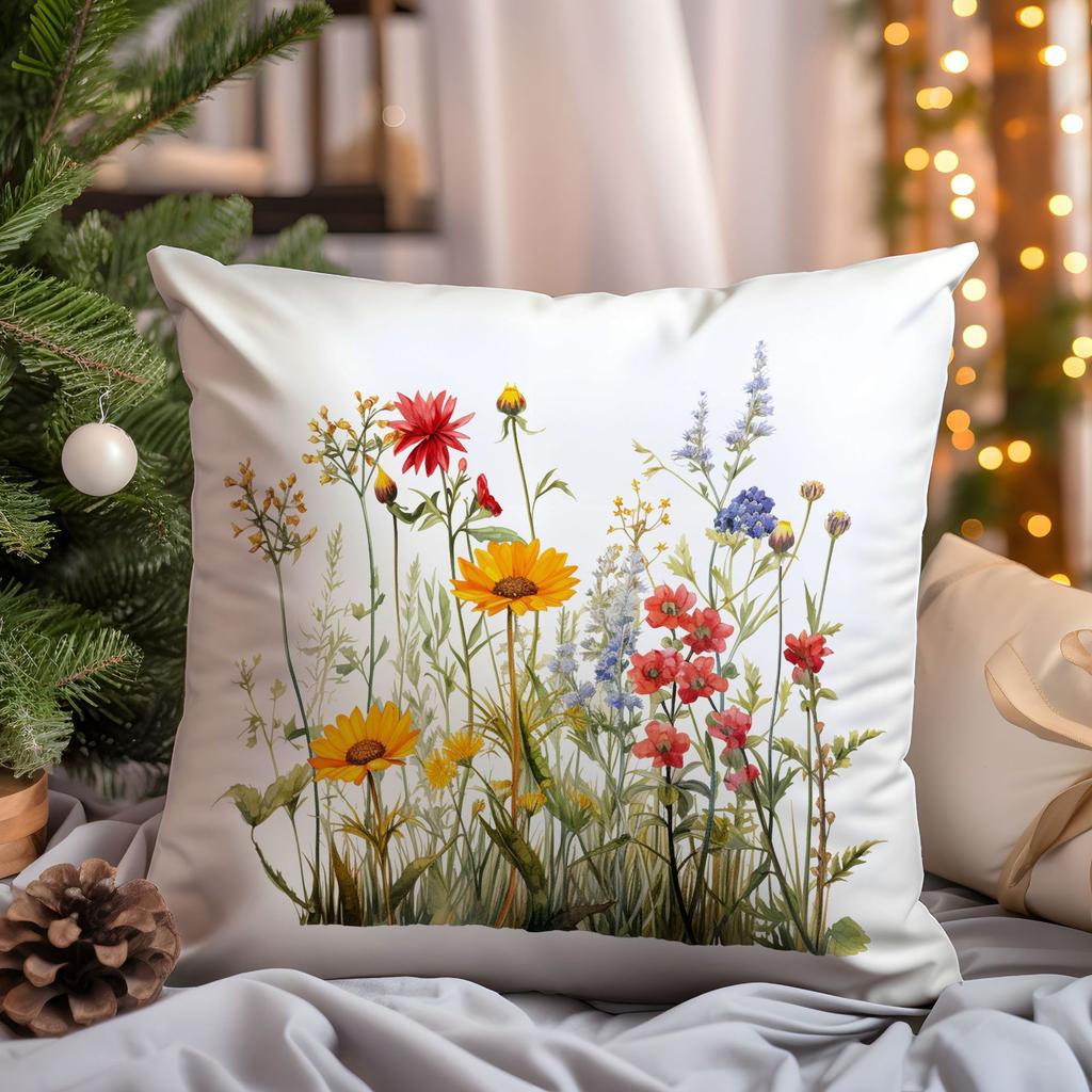 Amerikansk Växt- och Blomkuddfodral Hushåll Soffkudde Bil Balkong Kuddfodral Dekoration