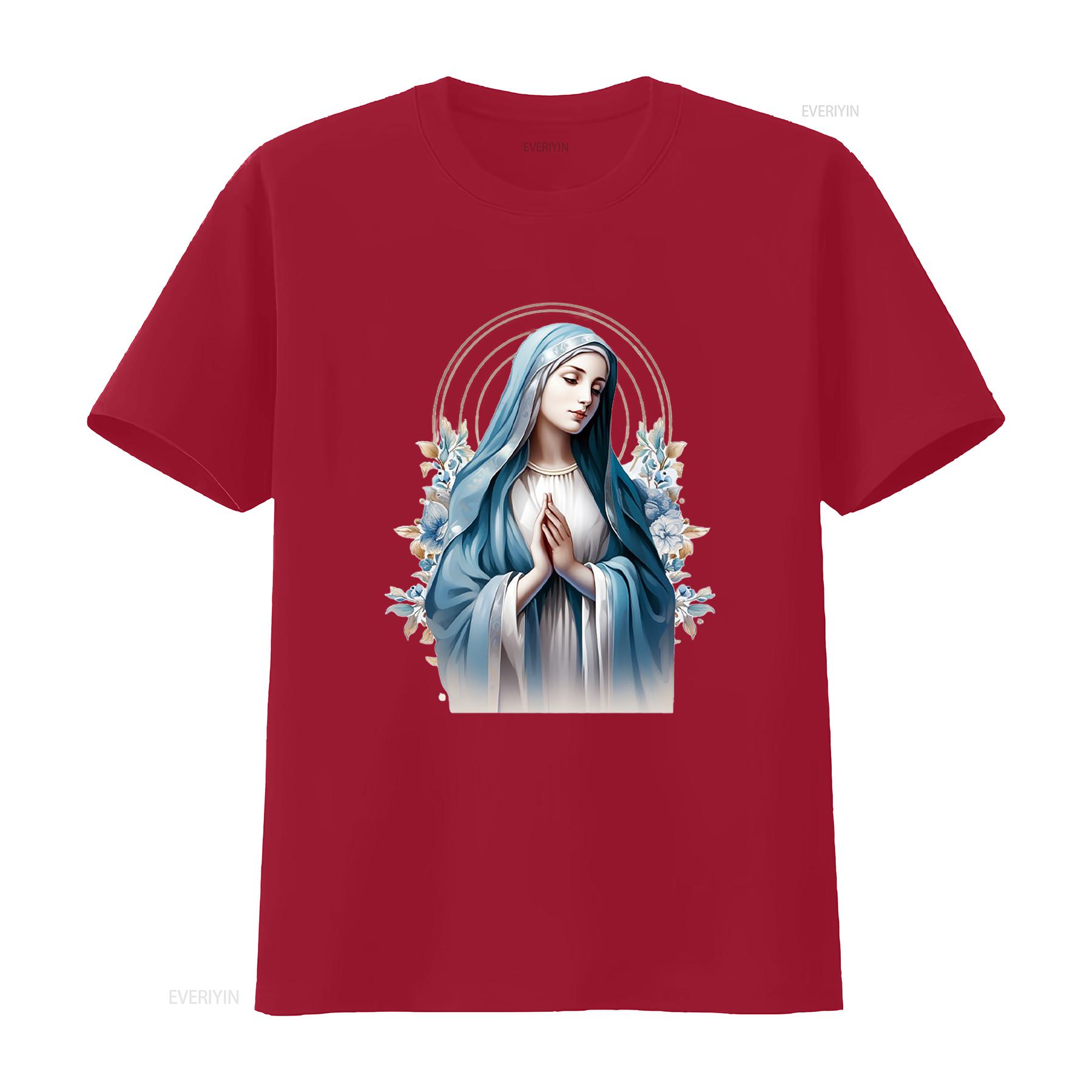 Our Lady of Immaculate Heart Blessed Virgin Mary Women T Shirt vintage Washed Slightly Soft Stretched Breathable graphic S