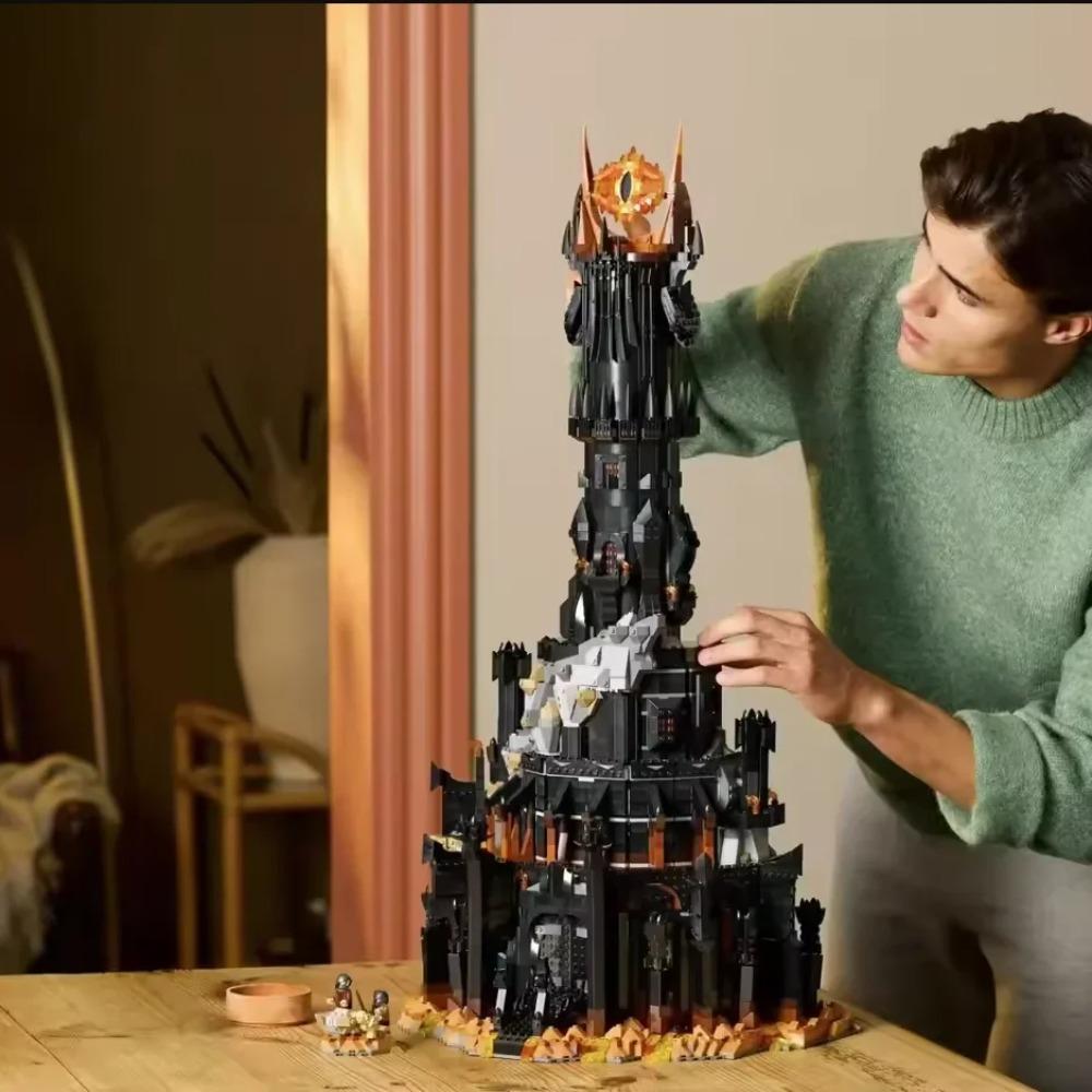 Disney 2026 NEW 10333 Black Tower Dark Model Eye of Sauron Building Blocks Kit 5471PCS Bricks Adult Birthday Christmas Gifts