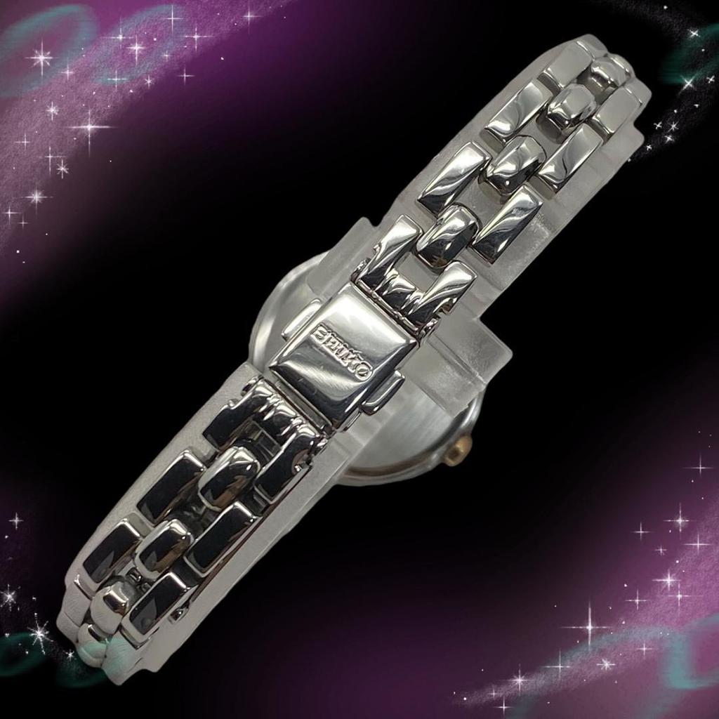 [USED] Seiko Tissé Women's Watch, Waterproof, Solar-Powered, Radio-Controlled, Excellent Condition