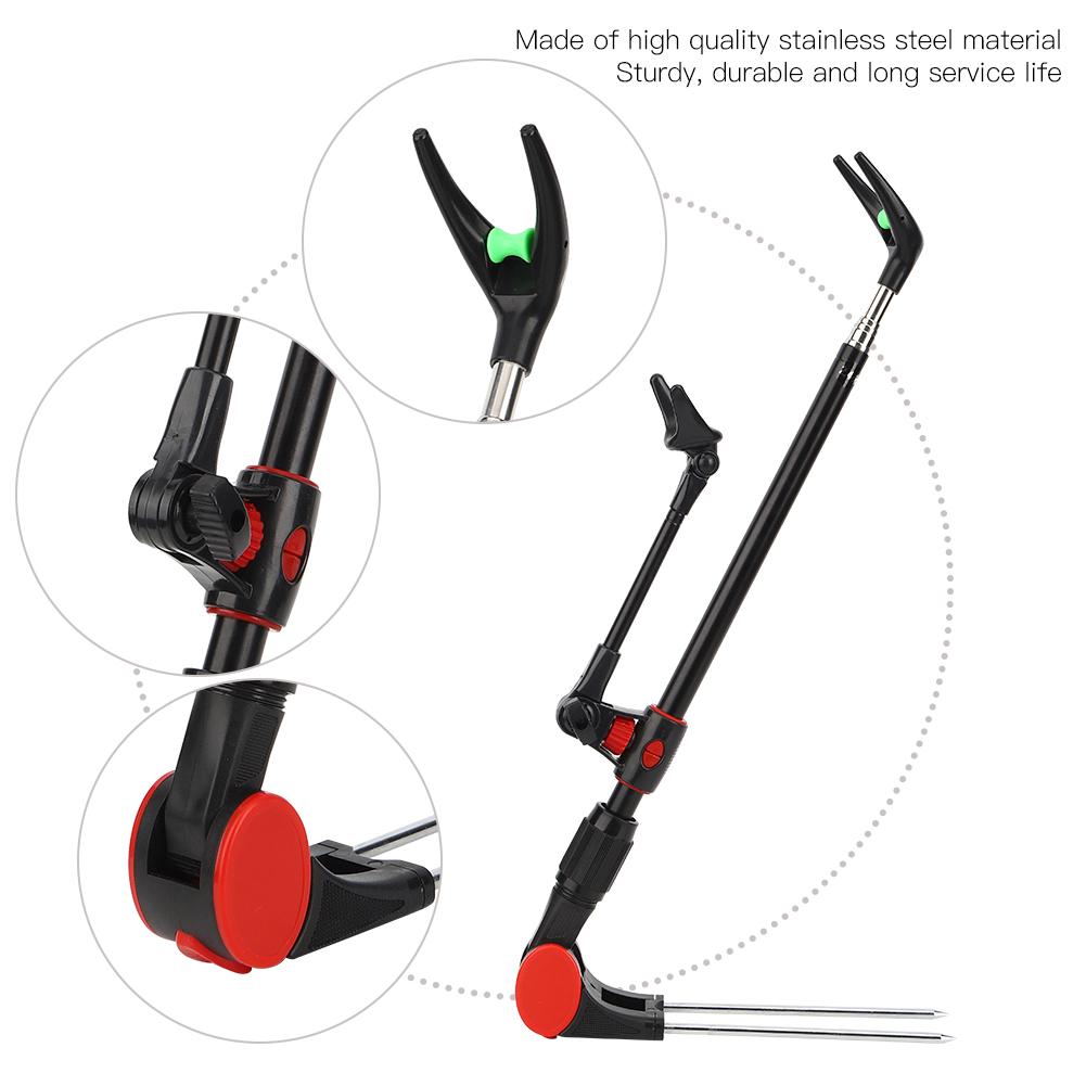 Stainless Steel Multi Purpose Retractable Length Fishing Rod Bracket Adjustable Arbitrarily Pole Support Tackle Supplies