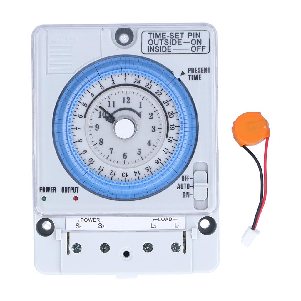 Timer Switch Mechanical Meter Dial Time Controller Din Rail Industrial Control Device 100‑240V