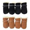 4pcs/Set Winter Warm Pet Shoes Anti-Slip Thick Dog Boots for Small Dogs Puppy Snow Boots Chihuahua Footwear Yorkie Poodle Shoes