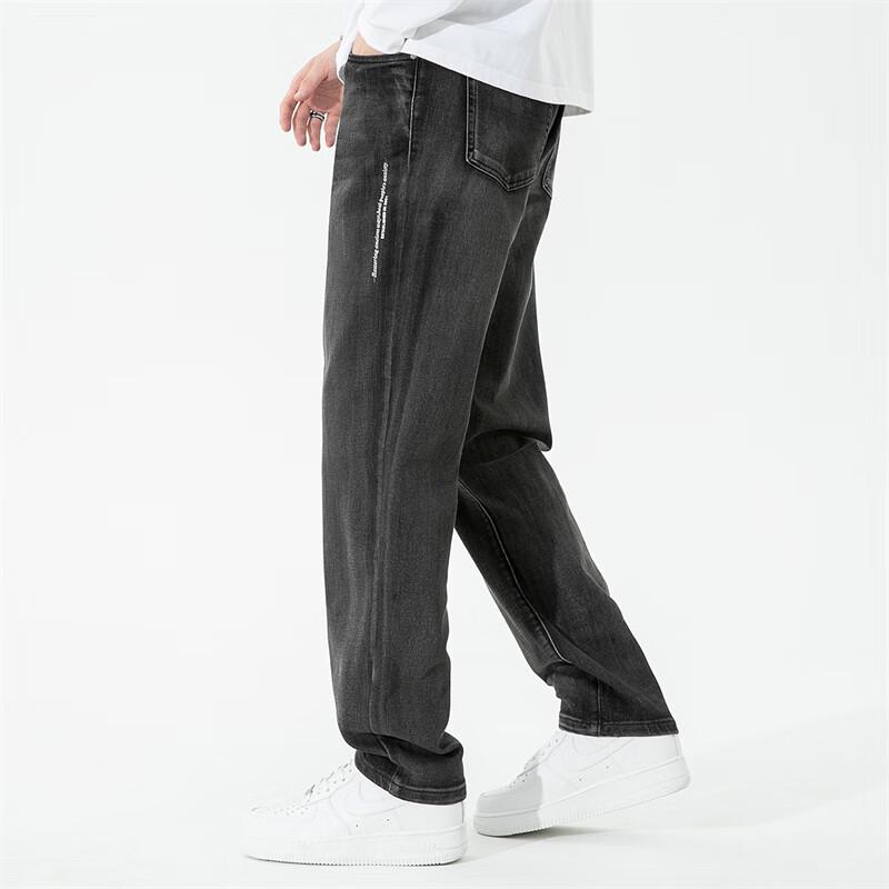 Mark Fairwhale Men's Retro Thick Straight-Leg Denim Jeans