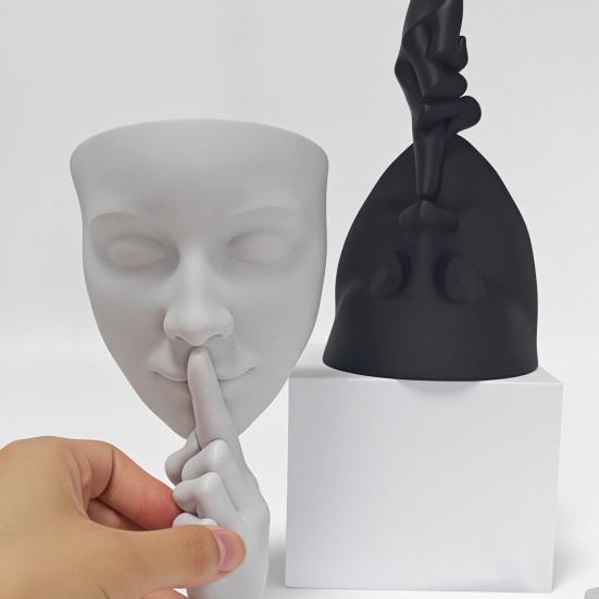 Face Flower Pot Decorative Flower Planter Small Potted Plant Holder for Home Living Room Bedroom Office Coffee Shop