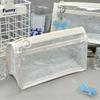 High Quality Butterfly Floral Print Pen Bag Transparent Double Layer Stationery Bag Large Capacity Pencil Case School Office