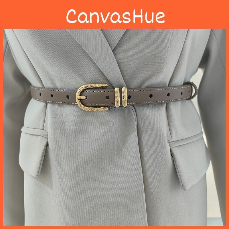 Color Trendy Solid Leather Waist Accessory For Women Casual Looks Fashion Gift
