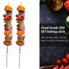 Stainless Steel Barbecue Skewer Flat Skewer Outdoor Camping Barbecue Steel Skewer Barbecue Skewer Lamb Skewer Barbecue Skewer