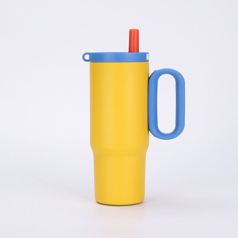 Large-Capacity Thermos Cup for Women, Good-Looking Ice Cup, Portable Car Coffee Cup, Outdoor Sports Water Bottle, Tea Cup