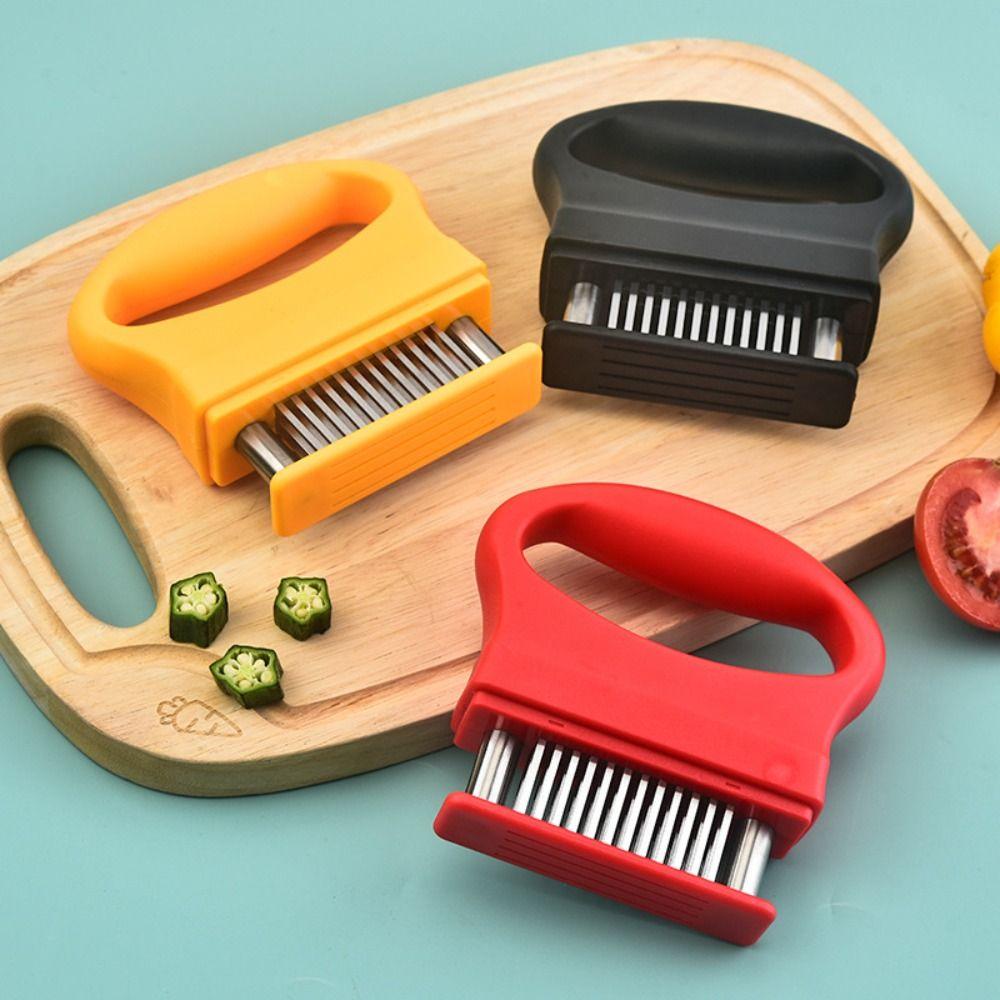 Stainless Steel Blades Meat Tenderizer Ultra Sharp Needle Ergonomic Handle Kitchen Pin Hammer with Cover Convenient