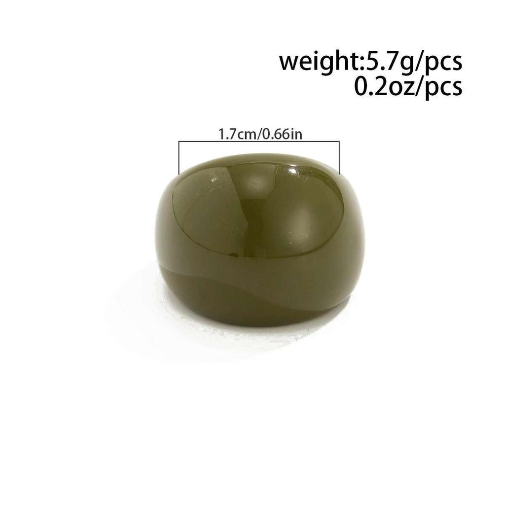 Vintage Nieregularne Gładkie Pierścionki z Żywicy Plastikowej dla Kobiet Nowy Trend Boho Geometryczne Pierścionki na Palec Estetyczna Biżuteria na Imprezę