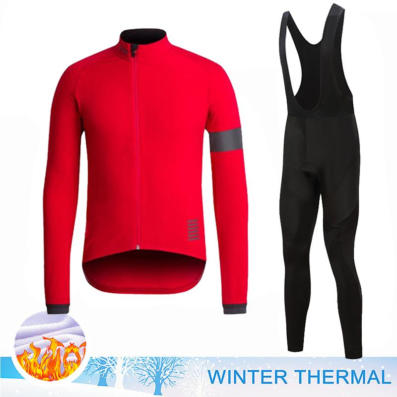 2026 Winter Velvet Warm Thermal Fleece Cycling Jersey Set Men MTB Bicycle Clothes Wear Ropa Ciclismo Racing Team Bike Outoddr Warm Clothing