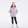 Girls' Floral Fleece-Lined Hooded Winter Jacket