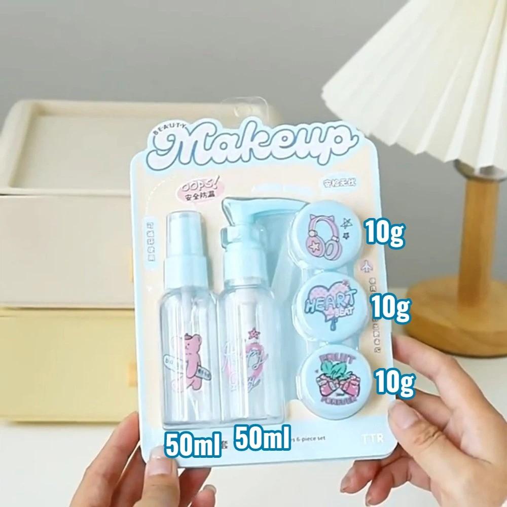 

Cute Skincare Makeup Dispensing Bottles Cartoon Spray Bottle Durable Squeeze Bottle Traveling Use Blue 100ml 30g