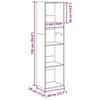 VidaXL Bibliothèque chêne artisanal 40x30x152 cm bois d'ingénierie, étagère, étagère à livres, support de livre, armoire de 857884