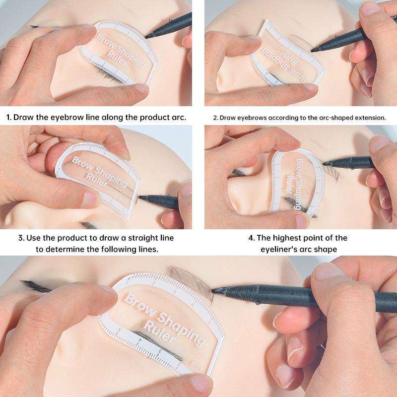 1 ks pravítko pro mapování obočí tvarovací pravítko na obočí rychlé kreslení za 1 minutu design obočí snadný nástroj mikroblading permanentní make-up šablony