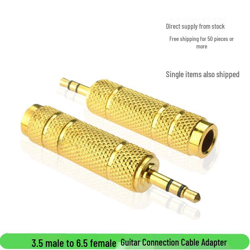 6,5 mm auf 3,5 mm Audio-Adapter: Buchse 3,5 mm auf Stecker 6,35 mm für Mikrofon und Kopfhörer