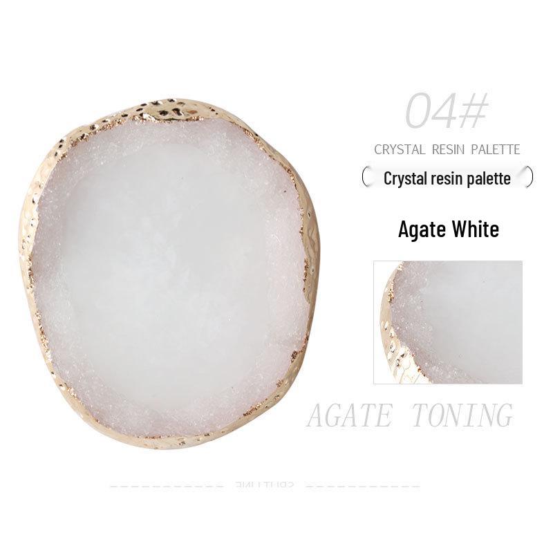 Agate Glass Nail Art Palette for Gel and Color Blending