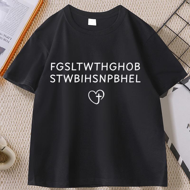 For God So Loved John 316 Bible Verse Graphic Tee Shirt Christian Faith Religious T-shirt Man Cotton Short Sleeve Mens Clothes XXXL чёрный