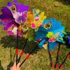 Glitter 3D Butterfly Dance Cartoon Petal Windmill Standing Lawn Flower  Outdoor Party Picnic Decor