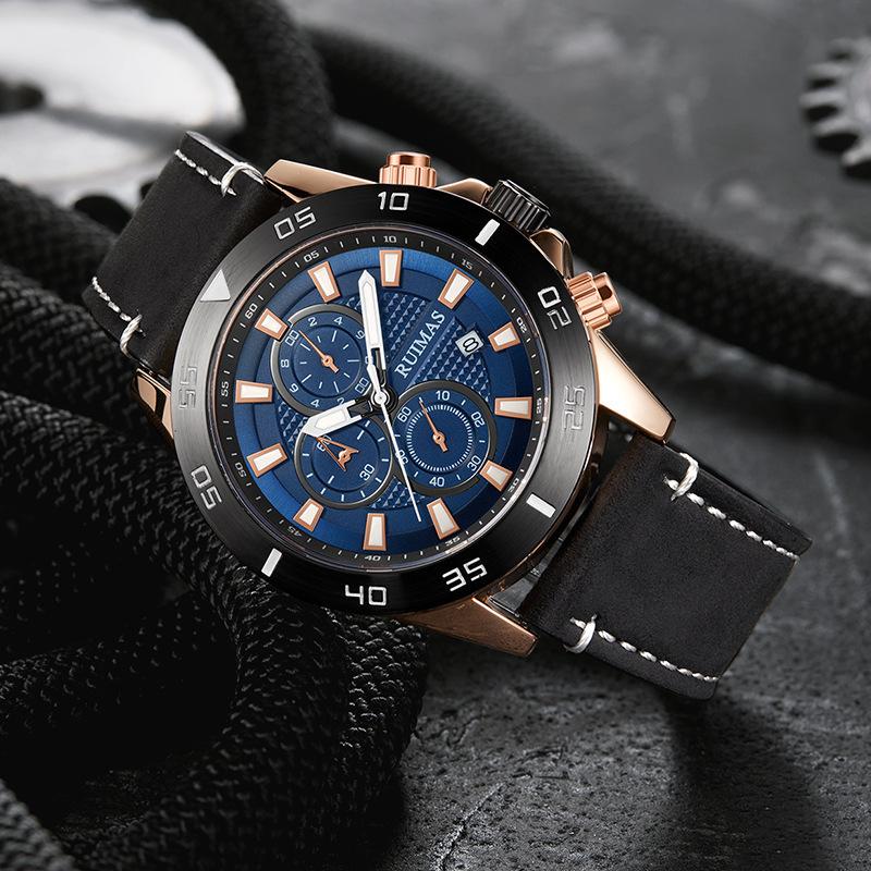 Multifunctional Chronograph Sports Watch Men'S Watch, Luminous Calendar Quartz Watch 572