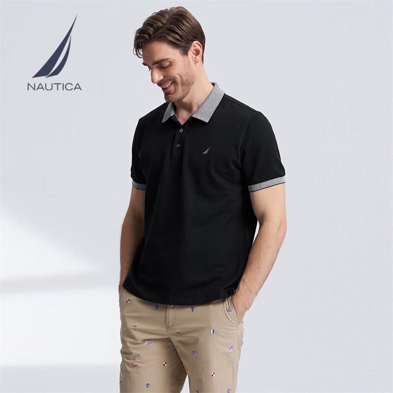 

Nautica Men s Pure Cotton Short-Sleeve Polo Shirt KO4118 M