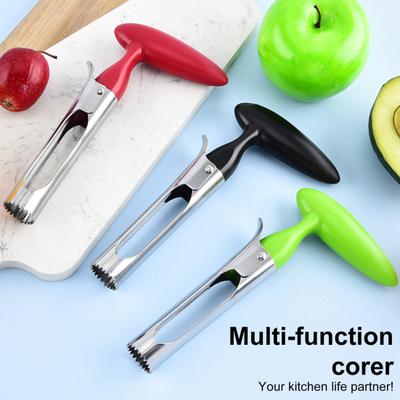 Herramienta para Quitar el Corazón de la Fruta con Cuchillas Serradas Afiladas Fácil de Usar Portátil Multifunción Cortador de Fruta Descorazonador