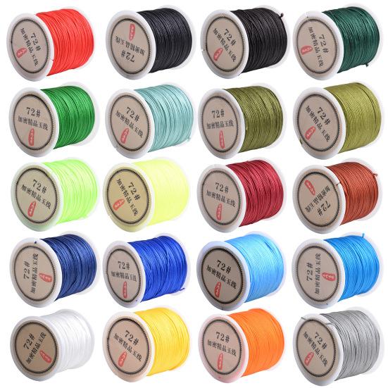 1 Roll 0.8mm Waxed Cord Vibrant Color Easy for Weaving Acrylic Fiber Necklace Bracelet Beading String Jewelry Making Tools