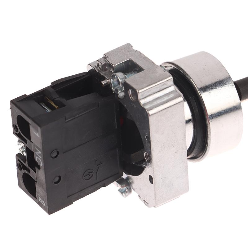 1 Pièce 22Mm Bouton Poussoir Commutateur Rotatif Xb2-Bd25 Bd53 1No1Nc 2No 2/3 Positions Auto-Verrouillage Auto-Réinitialisation Commutateur à Bouton Sélecteur
