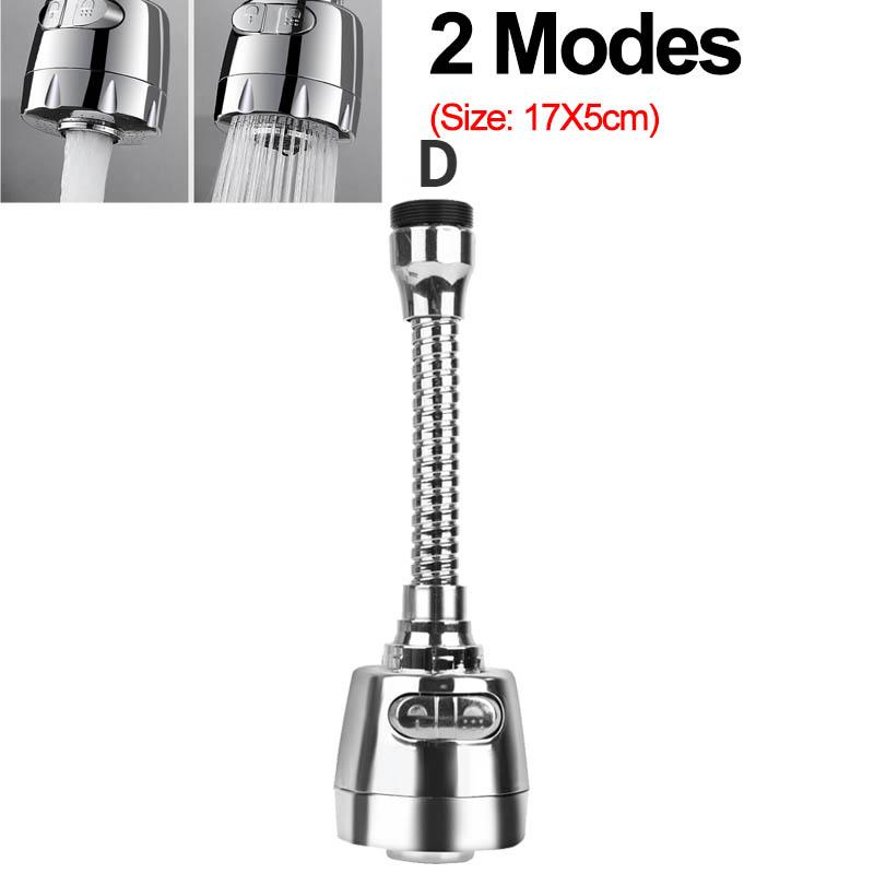 1PC 2/3 Modes High-Pressure Kitchen Faucet Adapter with 360° Rotatable Spray Universal Water Saving Tap Nozzle Filter Extenders
