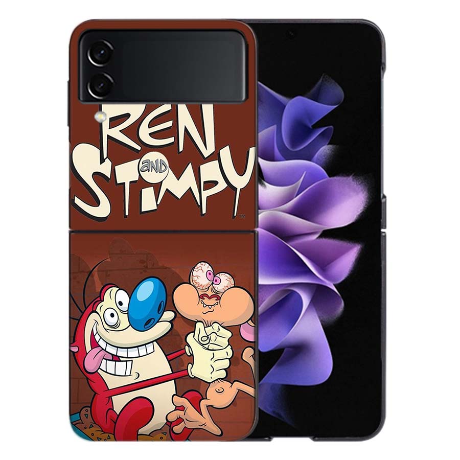 

Anime Ren and S-stimpy Coque For Samsung Z Flip7 6 Galaxy Case Shockproof Z Flip5 Z Flip3 4 5G Hard Cover Phone TPU PC Hard Fun Galaxy Z Flip 6 5G