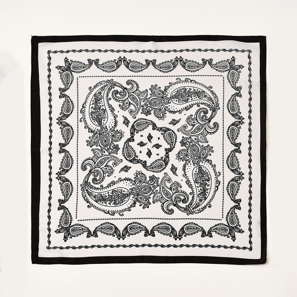Fashion Paisley Printed Silk Feeling Scarf Women Neckerchief Bandana Square Scarves Lady Foulard Shawls Wraps Kerchief