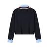 Fila Heritage Casual Pullover Long Sleeve Knit Top Women Tops F11W618418F-DB