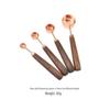 Gold-Plated Stainless Steel Measuring Cups & Spoons Set with Acacia Wood Handles – 8 Pieces