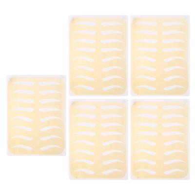 5Pcs Tattoo Practice Permanent Makeup Microblading Eyebrow Training Silicone Fake Skin Gold