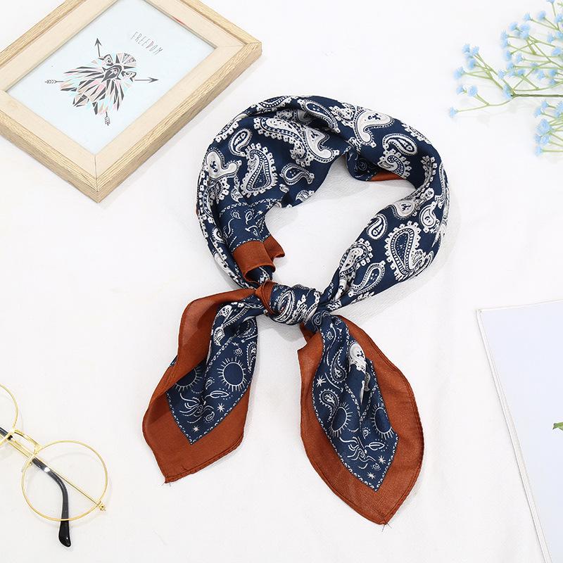 High-End Retro Korean-Style Silk Square Scarf: Versatile Fashion Accessory for Women