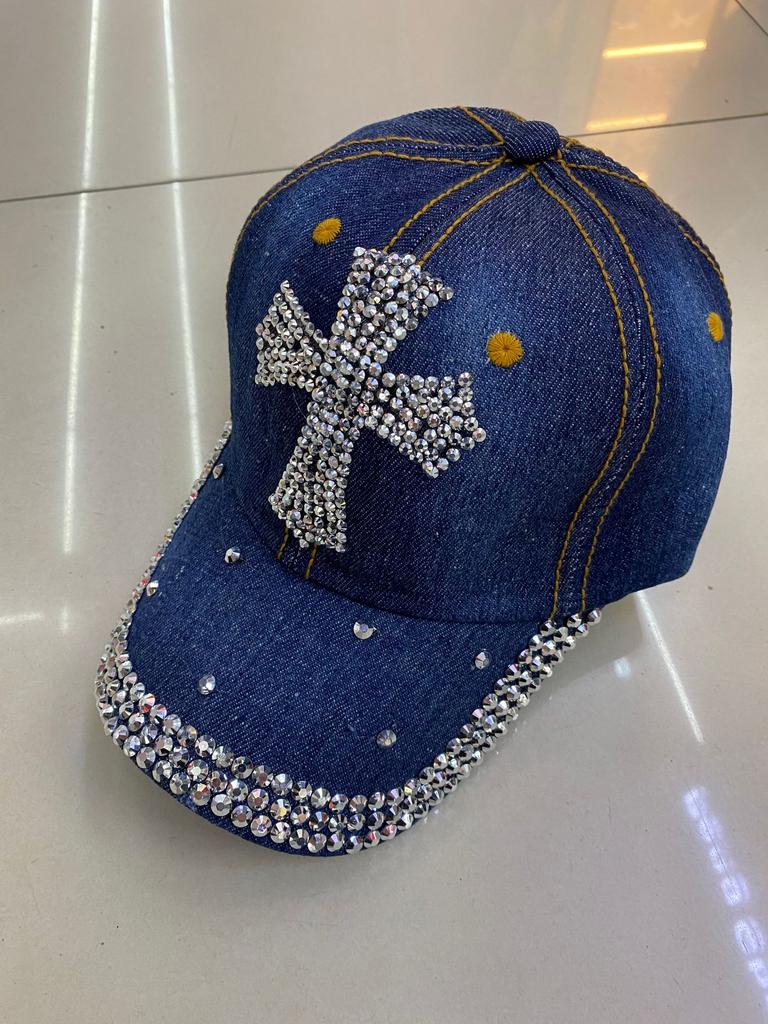 Crown Studded Rhinestone Baseball Cap