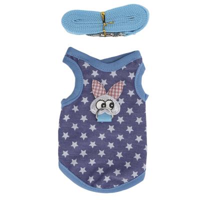 Pet Vest Leash Warm Breathable Cute Small Animal Clothes Traction Rope for Rabbits Guinea Pig CatM