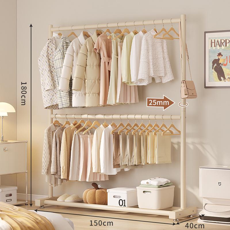 Space-Saving Dual-Layer Clothes Hanger & Drying Rack for Bedroom