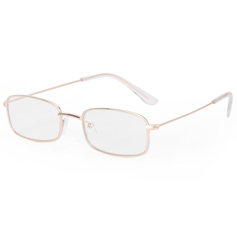 Vintage Metal Sunglasses for Men Women Clear Lens Rectangle Small Oval Brand Shades Fashion Eyewear