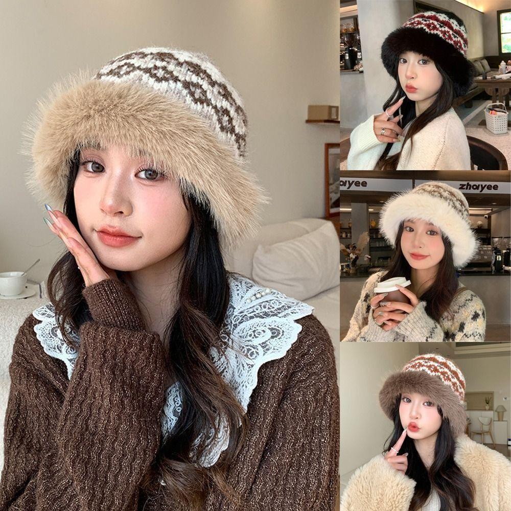 Windproof Fisherman Hat Thickened Ear Protection Cap Versatile Bucket Cap  Winter