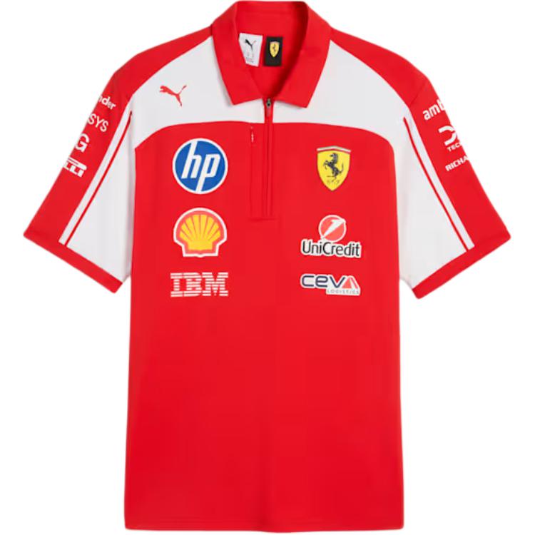 Унисекс трикотажная футболка-поло с коротким рукавом Puma Scuderia Ferrari HP Replica Series 713826-01 M