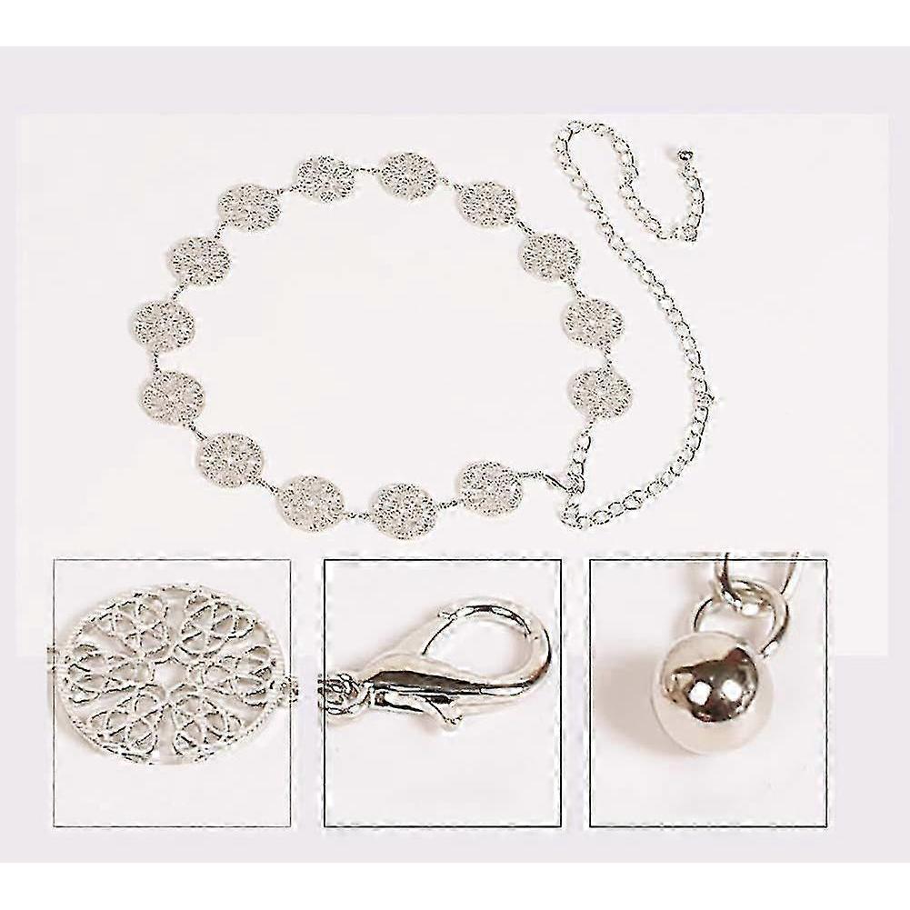 Waist Chain Belt,Women's Decorative Waist Belt Metal Belt Strap Sash Beach Body Chain - RIpj