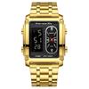 BINBOND 2311 Luxury Men's Quartz Watch Luminous LED Electronic Watch for Man Water-Resistant Stainless Steel Strap Reloj Hombre