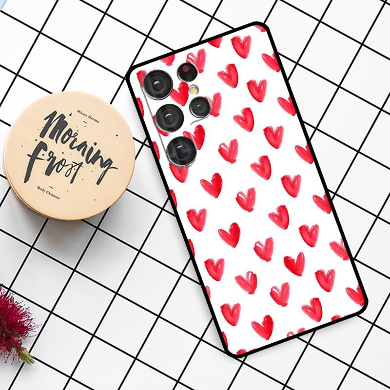 Heart Cartoon Girls Case For Samsung Galaxy S25 Ultra S23 S22 S21 S20 S24 Ultra S9 S10 Plus S25 FE Phone Cover