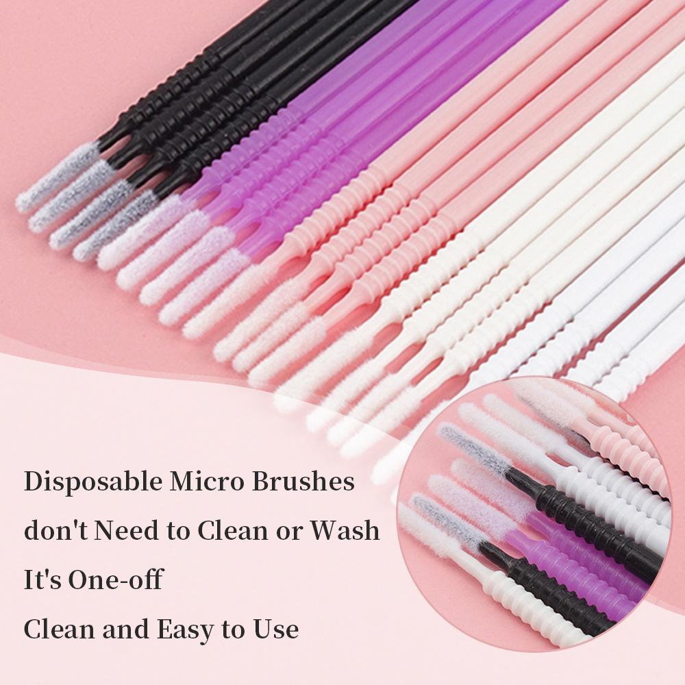Microbrush Eyelash Makeup Brush Eyelash Extension Accessories Lash Supplies Microbrush for Eyelashes Disposable Eyelash Brushes