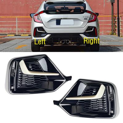 Για Honda Civic Hatchback - Πίσω προφυλακτήρας αυτοκινήτου Φώτα ομίχλης Διακοσμητικό κάλυμμα πλαισίου Στεφάνη καπακιού