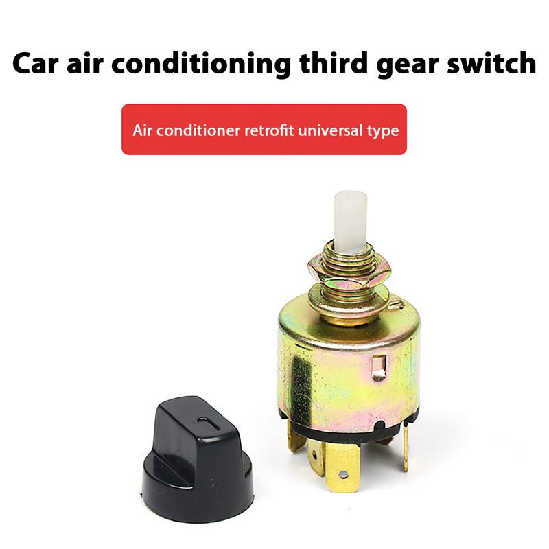 Air Conditioning Blower Switch Car 3 Modes Heater Air Conditioner Knob Switch Automotive Interior Heating Cooling Control