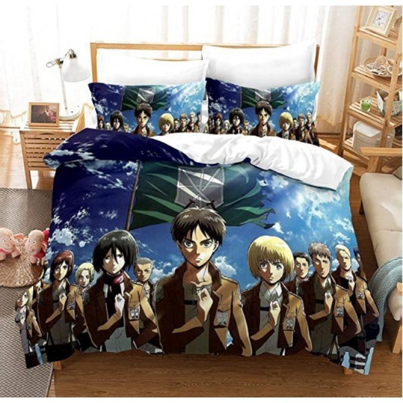 Bedding Kit, Attack Giant Series Size Three-Piece Quilt Cover
