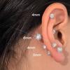 Sterling Silver Screw Ear Bone Nail Niche Premium Sense Zircon Cochlear Nail Personality Simple Diamond Earrings Earrings Women
